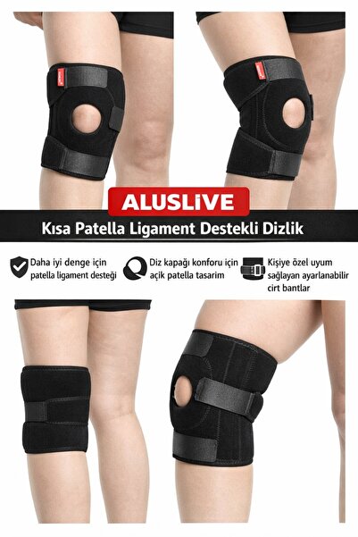 ALUSLİVE KISA PATELLA LİGAMENT DESTEKLİ DİZLİK