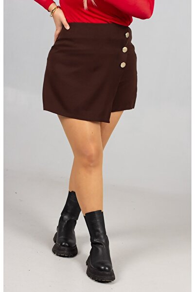 Truva XXL Plus Size Women's Clothing Brown Shorts Skirt Stylish and Comfortab...