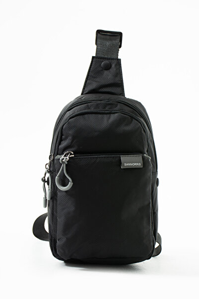 Sanmorris & Erba Multi-Compartment Wrinkled Fabric Unisex Bag - Water Resistant