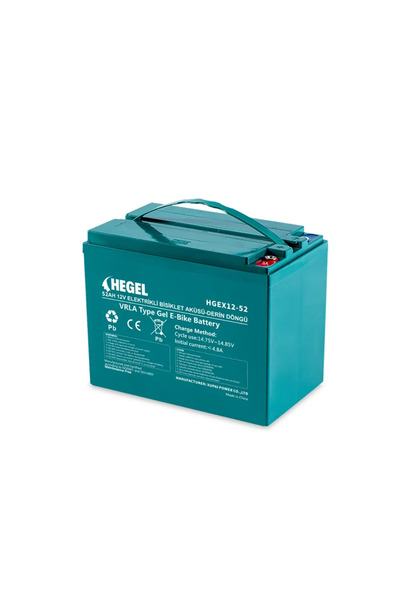 Hegel - İnges 12 VOLT 52 AMPER EVF ELEKTRİKLİ BİSİKLET AKÜSÜ AGM - 12V 52AH D...