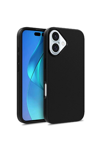 OEM Carcasă pentru iPhone 16 - Design din grâu - Ediție neagră