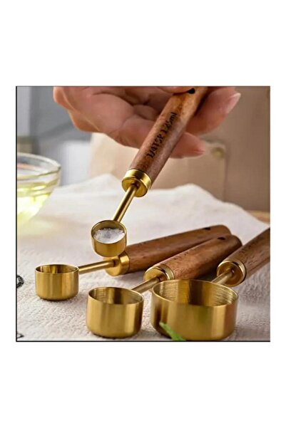 PANJI 4’lü Ölçü Kaşığı Seti – 250 ml, 125 ml, 80 ml, 60 ml Metal Mutfak Ölçü ...