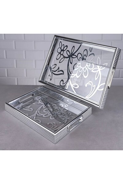 USTAOGLUHOME Luxury Acrylic Laser 2-Layer Tray