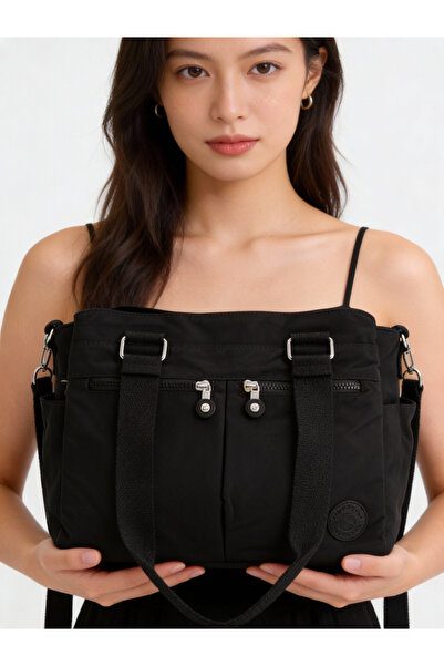 Sanmorris & Erba Large Size Multi-Compartment Crinkle Women's Bag with Crossb...