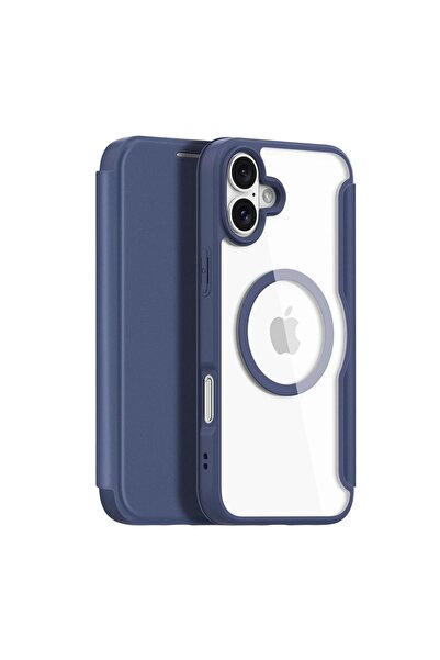 Dux Ducis DuxDucis Blue Leather Flip Cover for iPhone 16