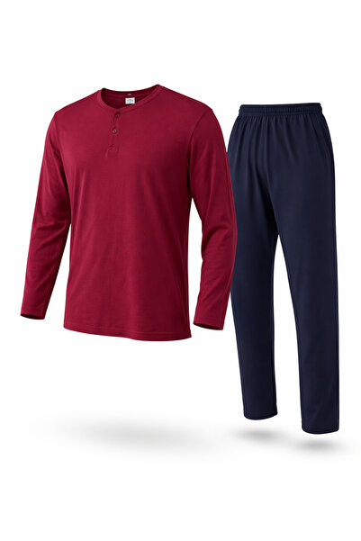 Mutlu City Men's Interlock Comfortable Fit Simple Model Crew Neck Cotton Paja...