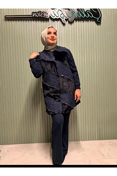 PUREVA Angora Vest & Modal Tunic Pants Set