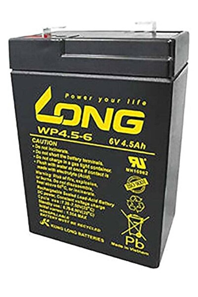 Long بطارية حمض الرصاص AGM (4.5 أمبير/ساعة/6 فولت)