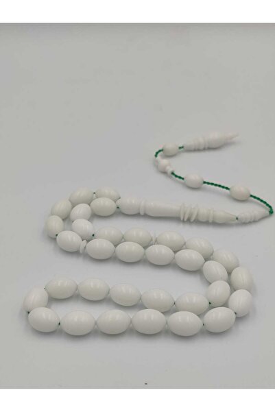 ALTUNTAŞ سبحة رخام كوريان أبيض 8*12 مع حلقة إمامي ونظام متكامل