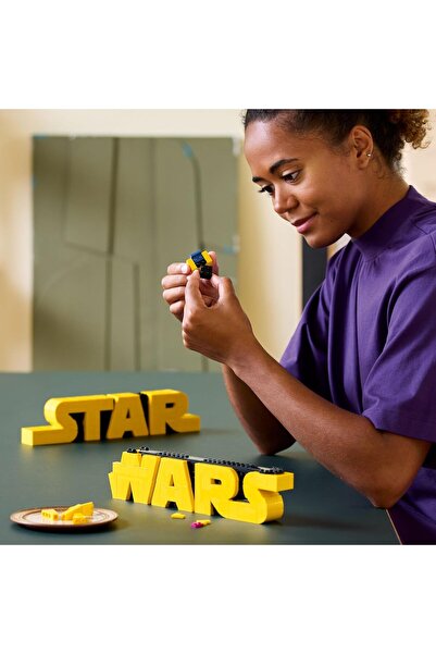 LEGO Star Wars 75407 Brick-Built Star Wars Logo - Collectible DIY Building Se...