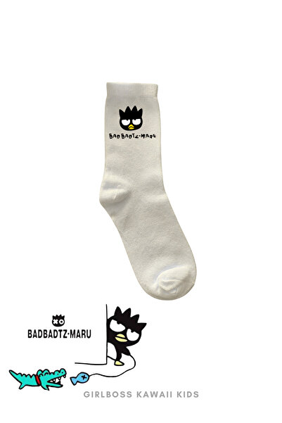 Girlboss Kawaii Bad Badtz Maru White Socket Socks