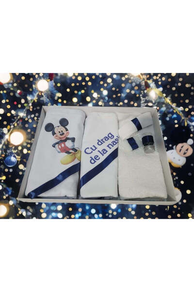 OBSIDION Set trusou botez BASIC - albastru inchis Mickey