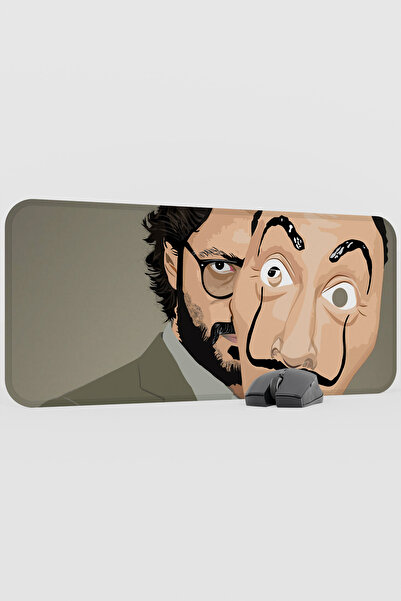 mousepad bastir لوحة ماوس La Casa de Papel-Profesör V2 مقاس 70×30 سم، قاعدة م...