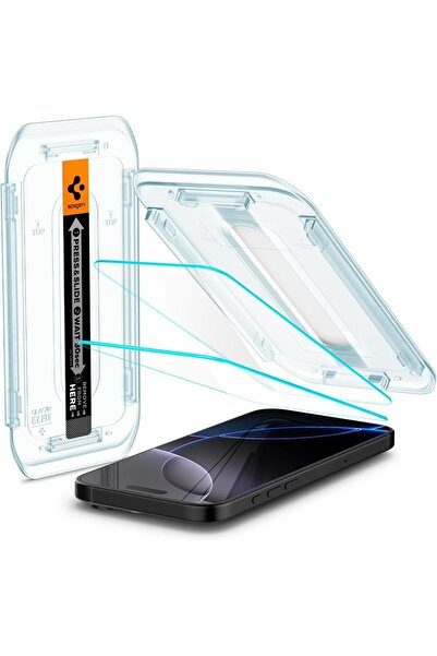 Spigen واقيات شاشة زجاجية مقسّى عالية الدقة، عبوة من قطعتين، متوافقة مع آيفون...