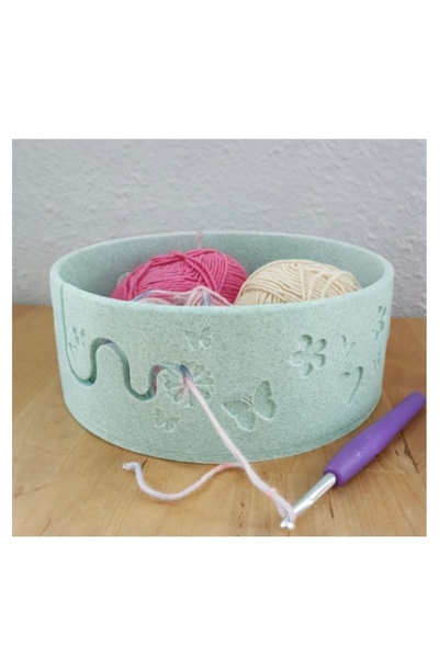 Della وعاء خيوط الحياكة (وعاء الغزل) - متوافق مع الإبرة والكروشيه، يمنع تشابك...