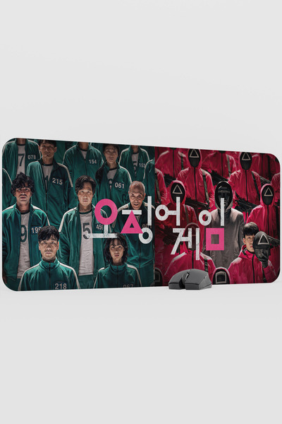mousepad bastir Squid Game V2 90x40 XXL Gaming Гумова нековзна основа Mouse P...