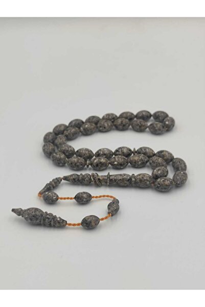 ALTUNTAŞ Corian Marble Mosaic Patterned Gray Prayer Beads 8*12 with Ring, Ima...