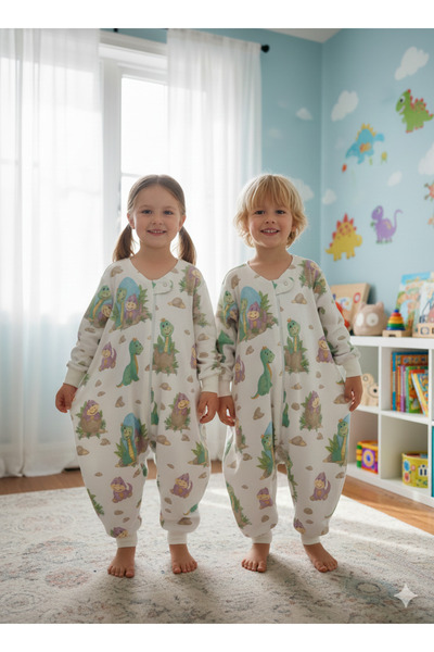 Wenaris KOLLU Uyku Tulumu %100 Doğal Pamuk Çift Kat PAZEN Özel Kumaş Unisex 1...