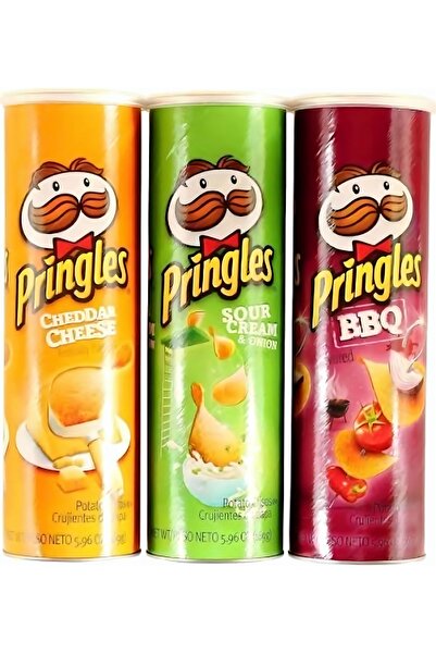 Pringles 1X paprika 1X sour cream 1X BBQ