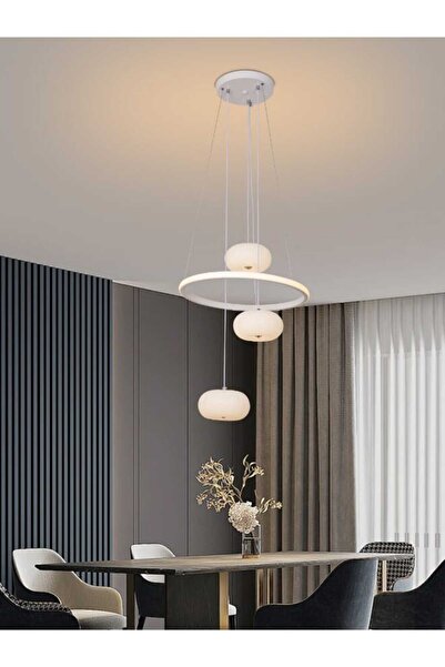 best power ثريا LED عصرية 6624 - 3 مستويات إضاءة، 50 واط مع 3 مصابيح LED معلق...