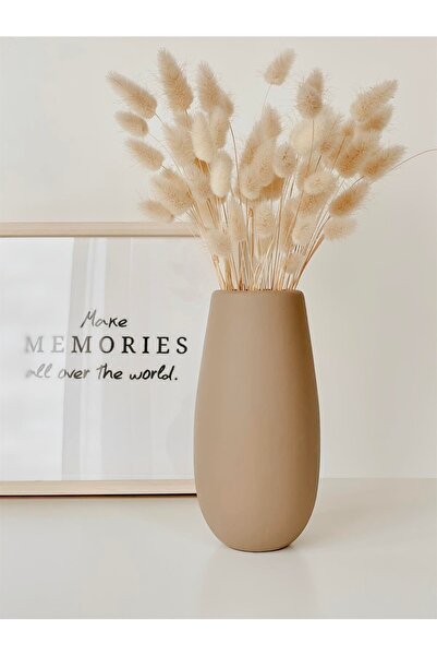 Hestia Home Kısa Silindir Seramik Vazo Çakıltaşı