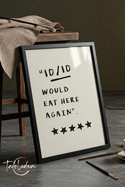 tablodea Tablou cu tipografie minimalistă scrisă în stil Pinterest 10/10, cu ...