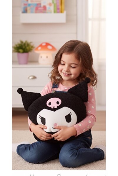 LO ADORO Plush Purple Black Pillow Children's Room Pillow