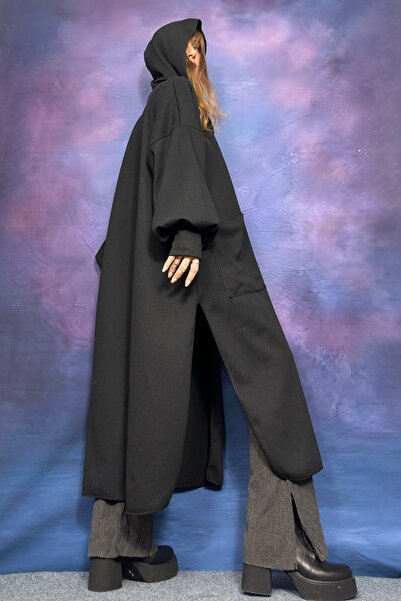 Quincey Hooded Long Cardigan with Pockets