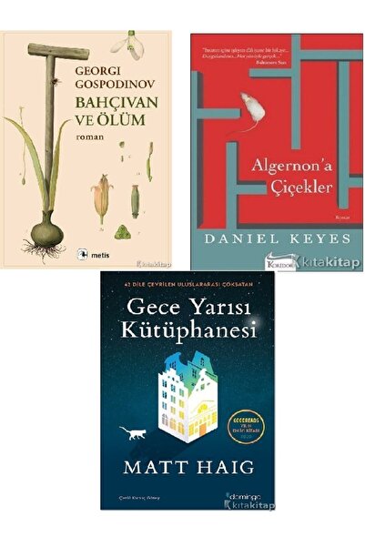 Destek Yayınları Bahçıvan ve Ölüm-Gece Yarısı Kütüphanesi-Algernon’a Çiçekler...
