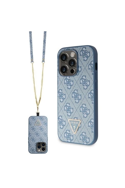 Guess iPhone 14 Pro Max Crossbody Case Blue