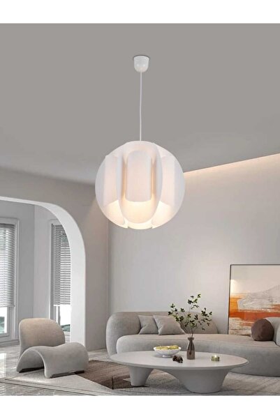 best power Modern Chandelier with Fabric Shade 9916 | Adjustable Hanging Lamp...