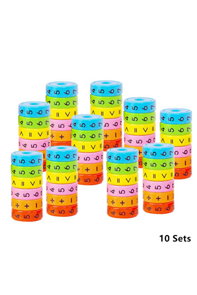 UĞURDAN Matematik İşlem Küpü Eğitici Oyuncak Zeka Küpü 10 Adet - Karne Hediyesi