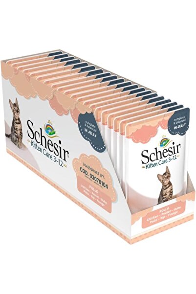 Schesir Chicken Fillets in Jelly for Kittens, 85g (Pack of 20)