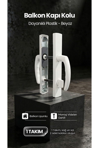 ÖZFIRAT PVC YAPI Plastik Balkon Kapı Kolu, PVC Pimapen Uyumlu, Barelsiz, Beya...