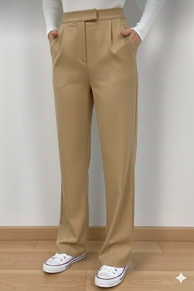 jeneric Women's Camel Full Stretch Fabric Velcro Closure Loose Fit High Waist...