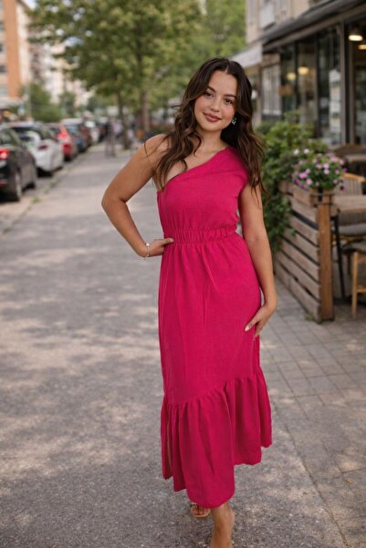 ümitteks iş ve okul kıyafetleri Daily Pink Belted Dress