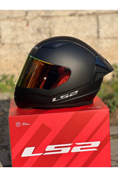 LS2 Rapid 2 Race turuncu vizörlü kask (+1 şeffaf vizör ile)