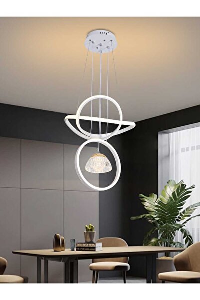 best power ثريا LED عصرية 9807 | قوة 80 واط مع 3 أوضاع إضاءة LED | سلك بطول 1...