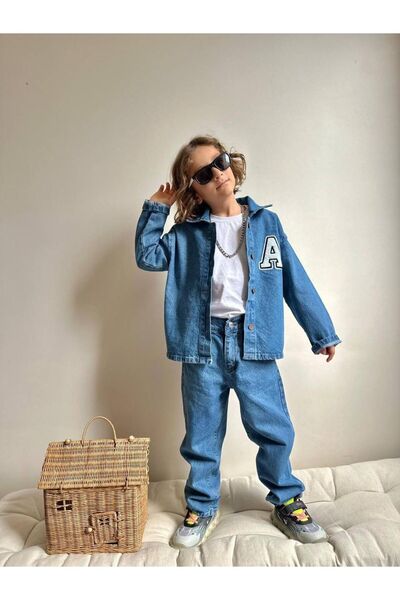 YİGİT BUTİK 3-частен костюм за момчета от деним