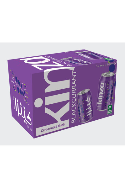 Kinza علب مشروب التوت البري، 6 × 360 مل