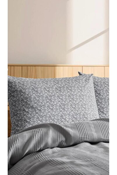 Doqu Home Loretta Pike Takımı Çift Kişilik Açık Gri