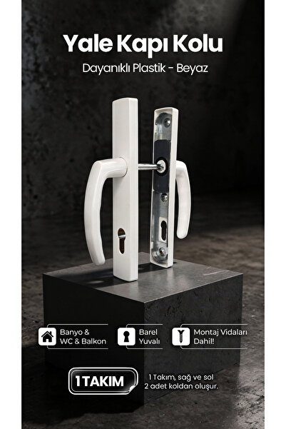 ÖZFIRAT PVC YAPI Plastik YALE (Barelli) Kapı Kolu, PVC Pimapen, Balkon, WC, B...