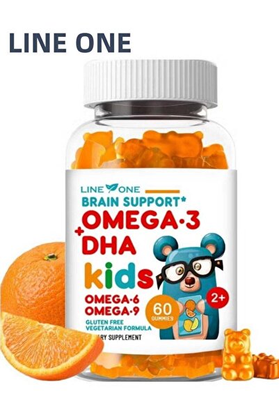 LINE ONE Kids Omega 3 Gummies with DHA – Multivitamin Supplement for Children