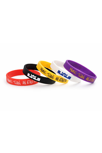 PurpleJam Lebron James More Than an Athlete 5-Piece Hard Silicone Bracelet Set