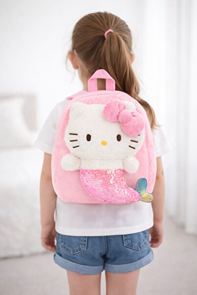hediyeconcepti Rucsac de pluș Hello Kitty – Design adorabil și moale pentru c...