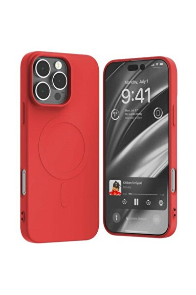 Mercury Goospery MagSafe Silicone Case for iPhone 16 Pro Max - Red