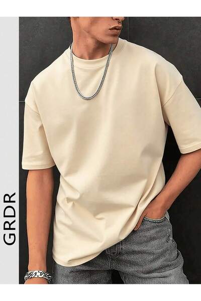 By Layina Men's Oversized Bicycle Collar T-Shirt