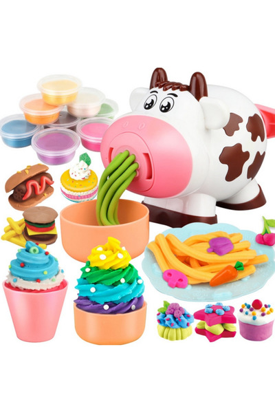 IQ Toys Set de jucării interactive 2 în 1, aparat de paste și înghețată, desi...