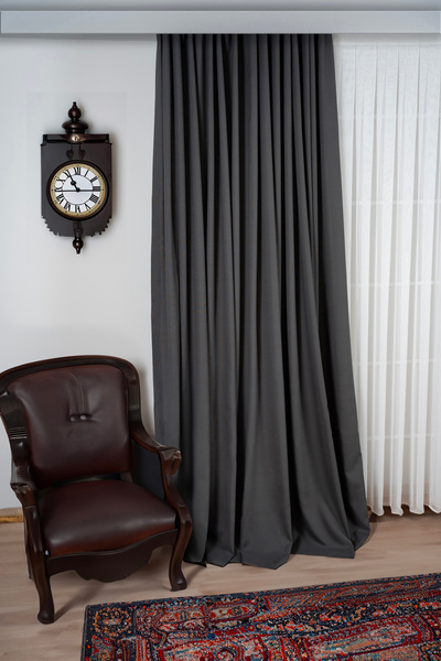 Elen's Perdele din in, decorativă, naturală, economică, pentru sufragerie, do...