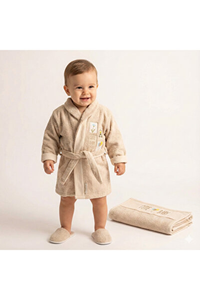 ZEYNUKO Baby Boy 100% Cotton 5-Piece Bathrobe Set Bathrobe Set Boxed